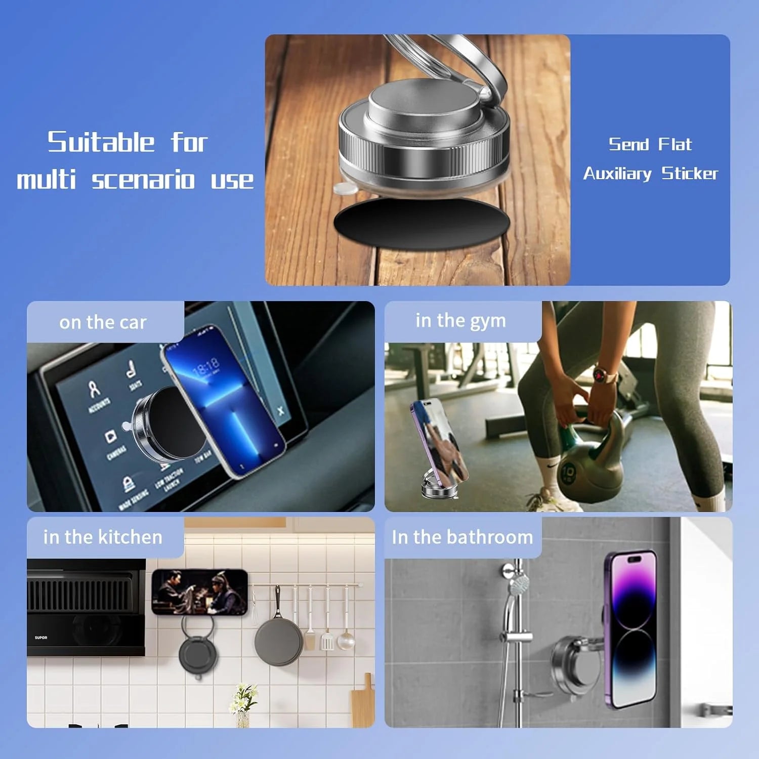 360°Rotation Vacuum Magnetic Phone Holder One-Handed Operation Foldable Adjustable Magnetic Phone Holder-5