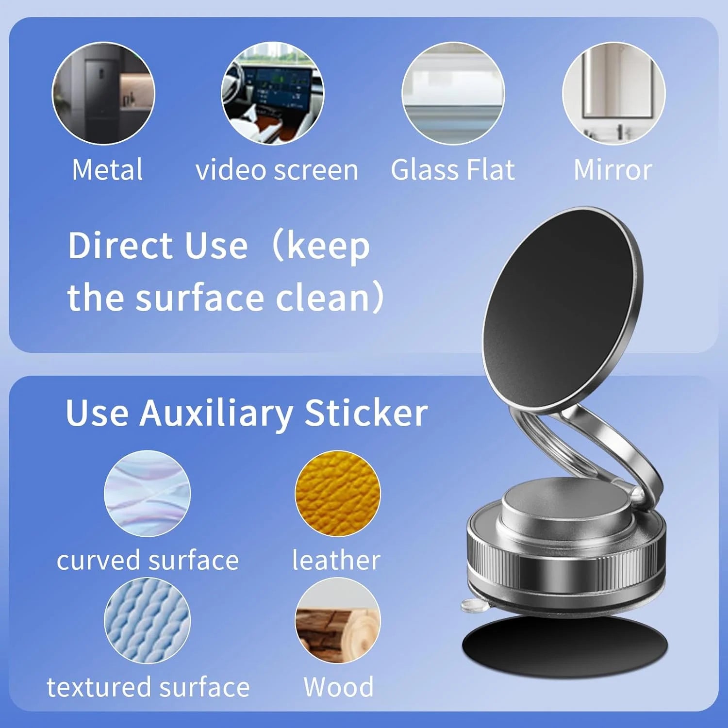 360°Rotation Vacuum Magnetic Phone Holder One-Handed Operation Foldable Adjustable Magnetic Phone Holder-1